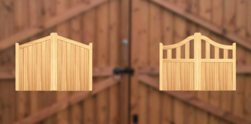 Bespoke timber driveway gates